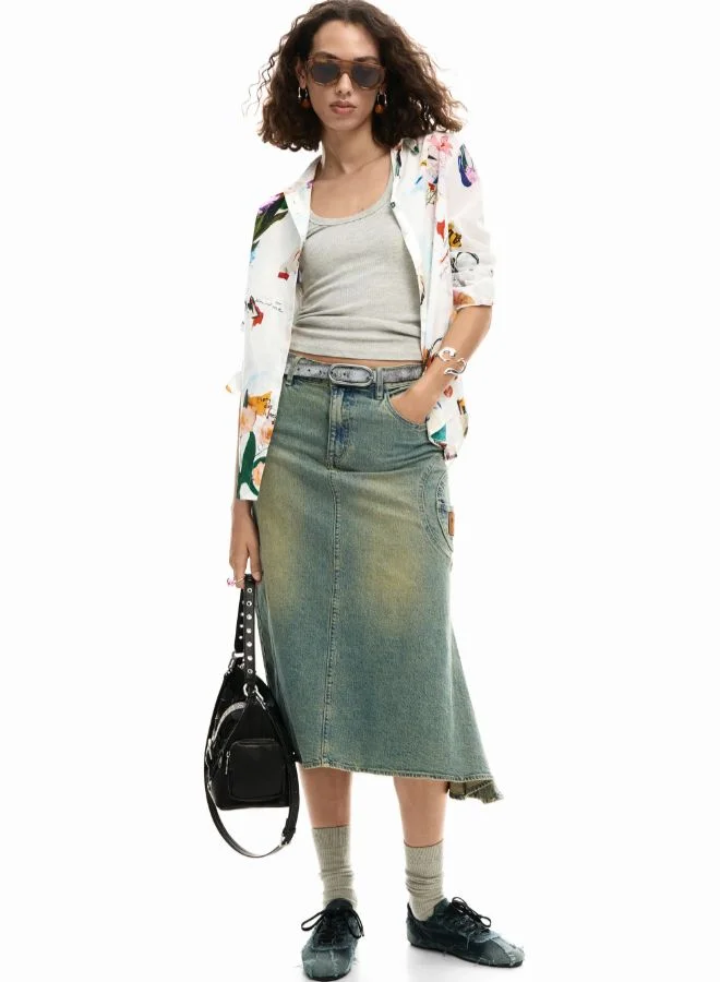 DESIGUAL Collage Flower Shirt